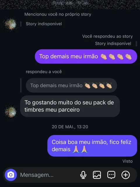 Print de conversa com um cliente