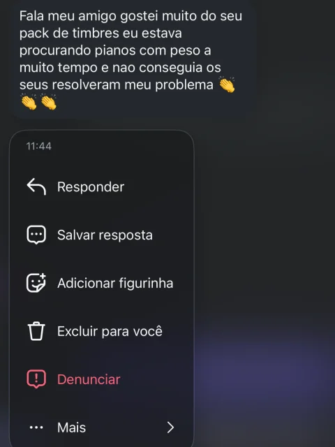 Print de conversa com um cliente