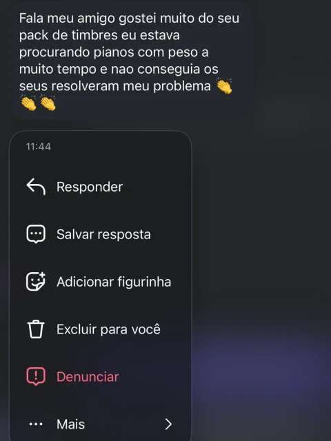 Print de conversa com um cliente