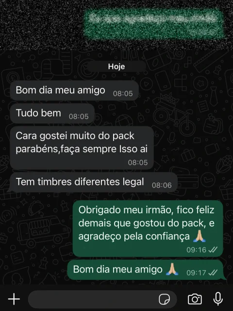 Print de conversa com um cliente