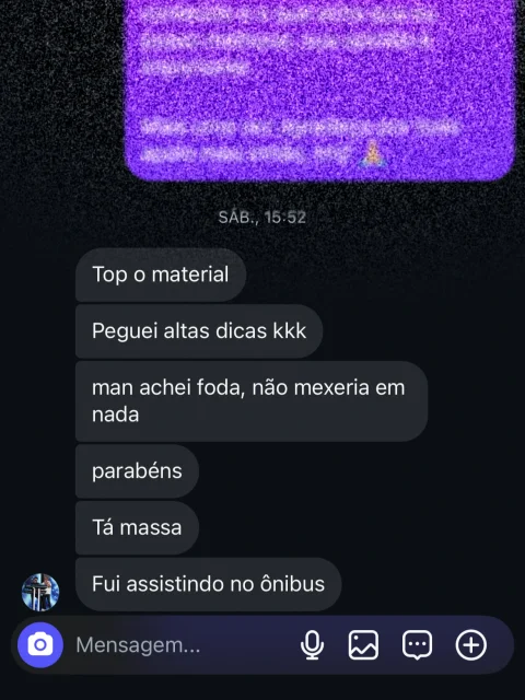 Print de conversa com um cliente