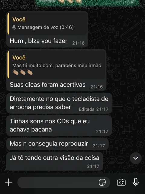 Print de conversa com um cliente